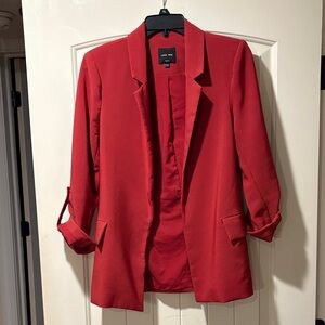 Love Tree Scarlet Blazer with Rolled Sleeves